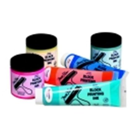 SAX Sax True Flow Non-Toxic Water Soluble Block Printing Ink - 8 Oz. - Black 461924